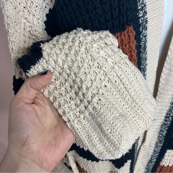 Hem & Thread open front striped cardigan - Picture 3 of 8